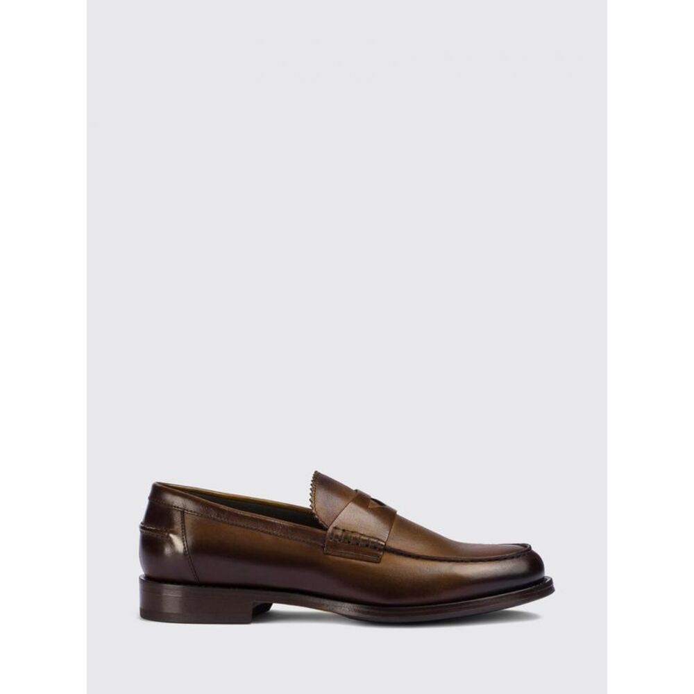 Doucal's Men Doucal's Smooth Calfskin Leather Penny Loafers With Classic Strap